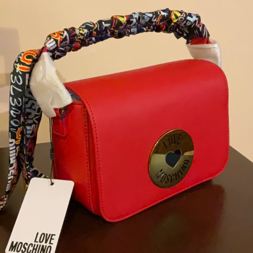 Stunning LOVE MOSCHINO Red Top Handle Bag